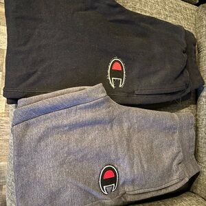 Champion Men’s Black and Gray Sweatpants. 2 pair.  Gently used in good condition